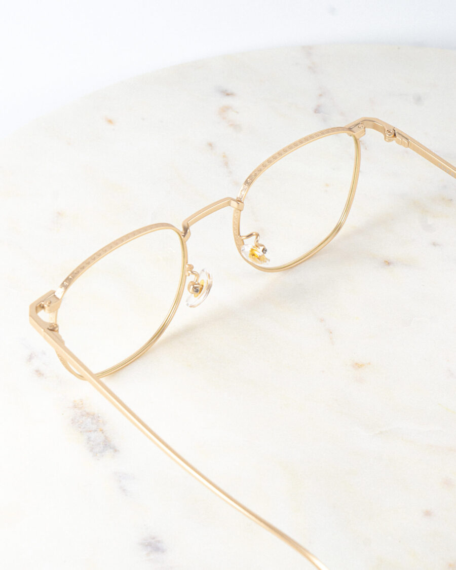Okulary damskie RUTH metalowe złote