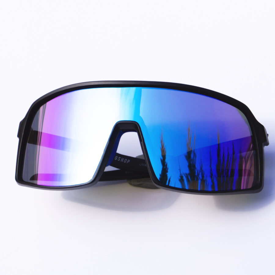 WAVE okulary sportowe polaryzacyjne maska niebieskie lustrzanki