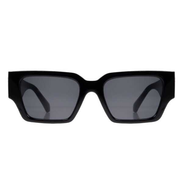 Kwadratowe czarne modne okulary unisex