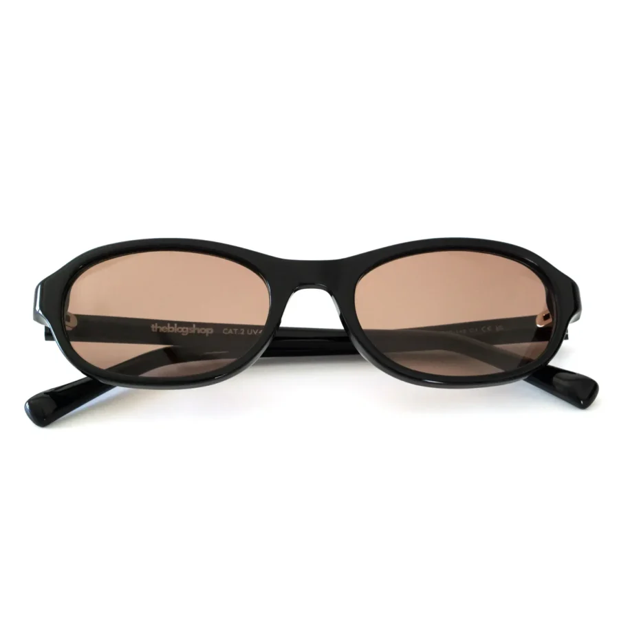 Okulary przeciwsłoneczne typu owalne <br> SOLE MIO Black&Brown - kolekcja acetate