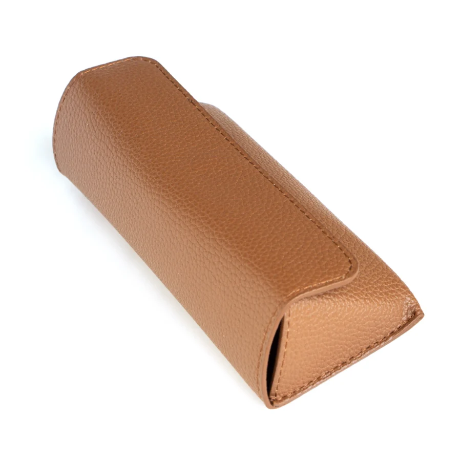 ETUI na okulary brązowe - eko skóra vintage