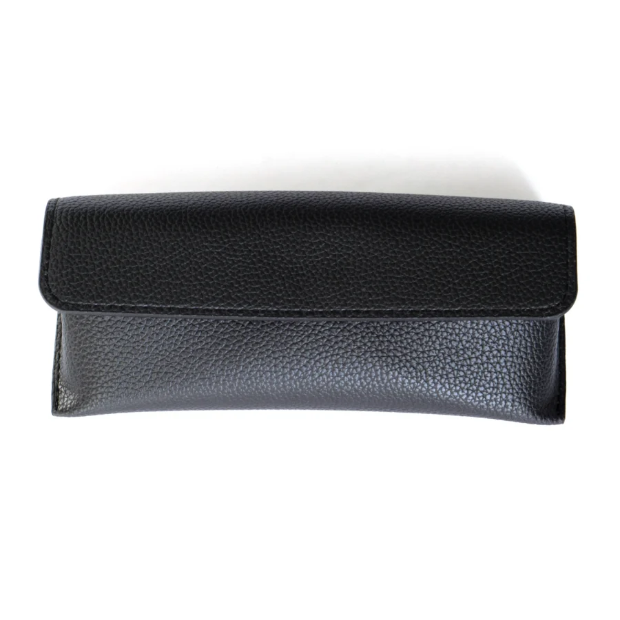 ETUI na okulary czarne - eko skóra vintage