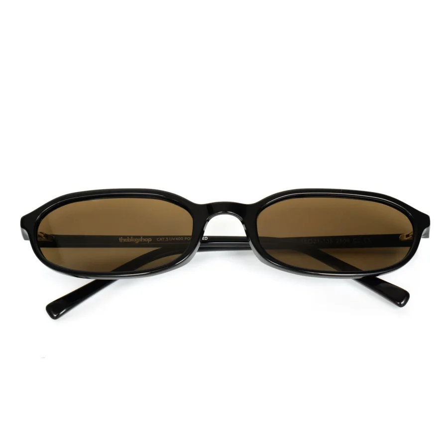 IBIZA SALT Black / Brown - kolekcja acetate <br> okulary przeciwsłoneczne polaryzacyjne owalne